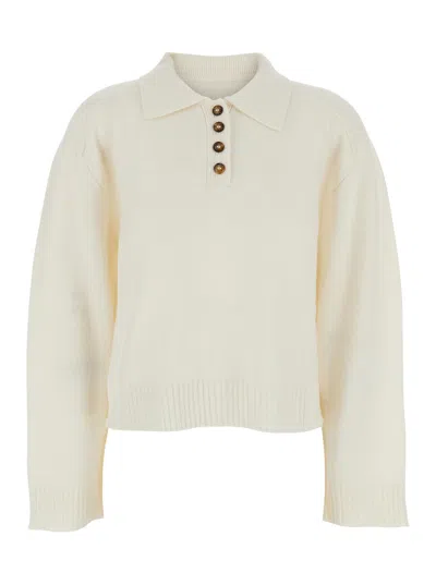 Loulou Studio Homere Lds Boxy Sweater In Neutral