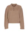 Loulou Studio Beige Homere Sweater In Brown