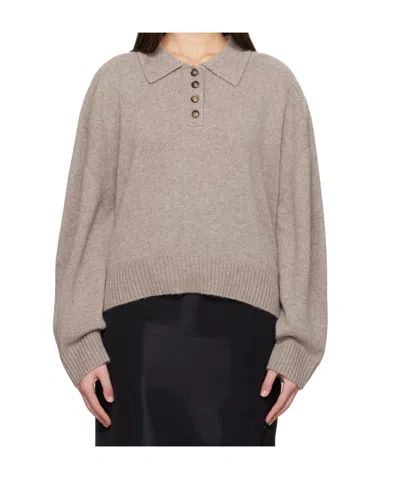 Loulou Studio Homere Polo In Nude