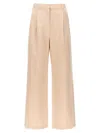 Loulou Studio Idai Pleated Wide-leg Pants In Cream Rose