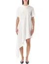 Loulou Studio Lou Lou Igari Asymmetric T-shirt Dress In White