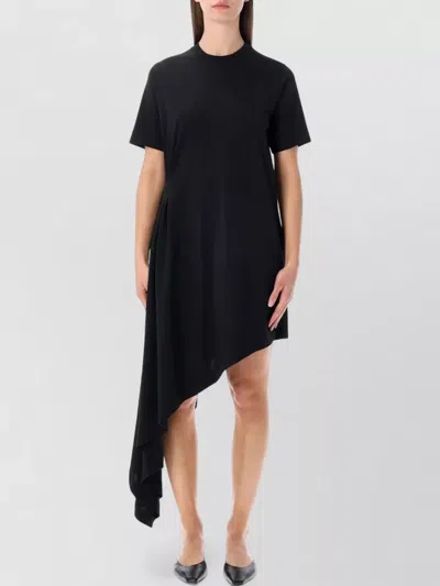 Loulou Studio Lou Lou Igari Asymmetric T-shirt Dress In Black