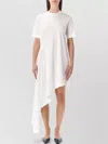 Loulou Studio Lou Lou Igari Asymmetric T-shirt Dress In White