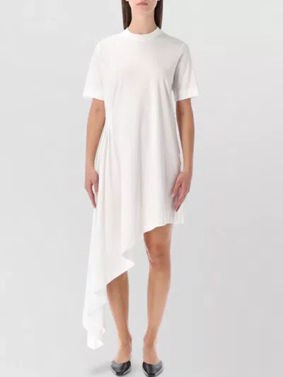 Loulou Studio Lou Lou Igari Asymmetric T-shirt Dress In White