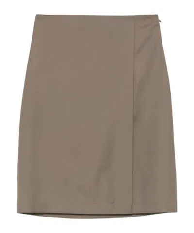 Loulou Studio Ingrid Mini Skirt In Brown