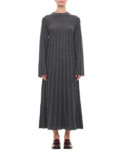 Loulou Studio Irma Knit Dress In Gray