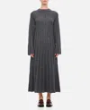 Loulou Studio Irma Ribbed Knit Wool Midi Dress In Grey