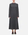 Loulou Studio Irma Ribbed Knit Wool Midi Dress In Grey
