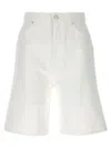 Loulou Studio Isu Cotton Denim Shorts In White