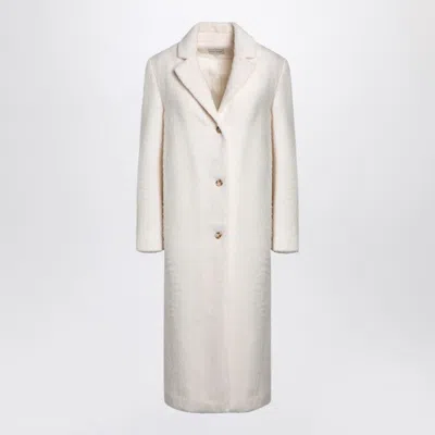 LOULOU STUDIO IVORY ALPACA-BLEND COAT