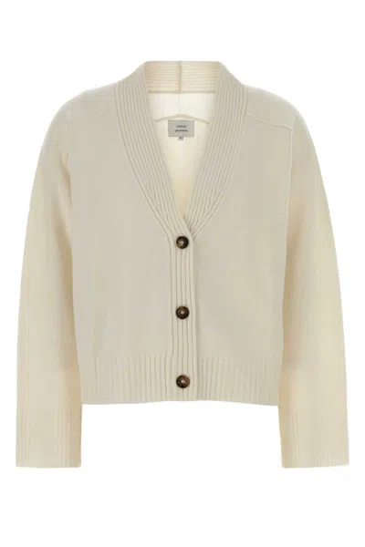 LOULOU STUDIO IVORY CASHMERE OVERSIZE KAIA CARDIGAN