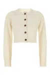 Loulou Studio Loulou Ivory Cashmere Zephir Cardigan In White