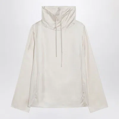 Loulou Studio Ivory Cyna Silk Blouse In Neutral