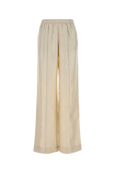 Loulou Studio Ivory Satin Lars Wide-leg Pant In White