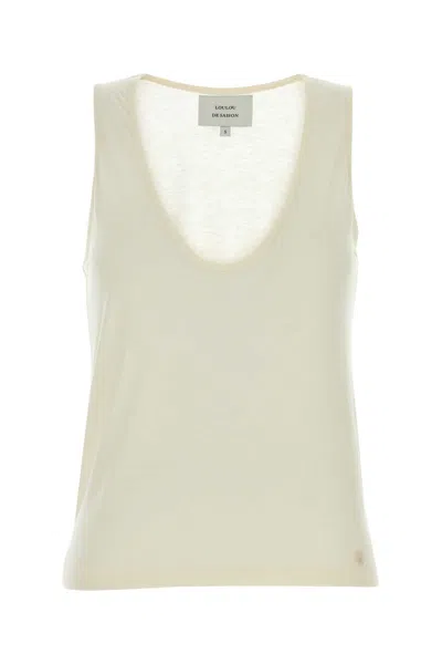 Loulou Studio Ivory Viscose Blend Albia Tank Top In Neutral