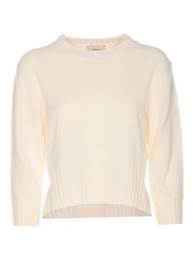 Loulou Studio Ivory White Melange Mora Sweater