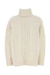 Loulou Studio Loulou Ivory Wool Blend Anar Oversize Sweater In Ivory