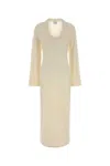 Loulou Studio Ivory Wool Blend Ari Dress In Neutral