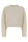 Loulou Studio Loulou Ivory Wool Blend Bruzzi Sweater In Neutral