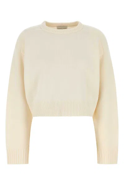 LOULOU STUDIO IVORY WOOL BLEND OVERSIZE BRUZZI SWEATER