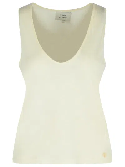 Loulou Studio Ivory Wool Blend Tank Top In Neutral
