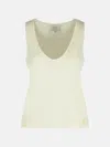 Loulou Studio Ivory Wool Blend Tank Top In White