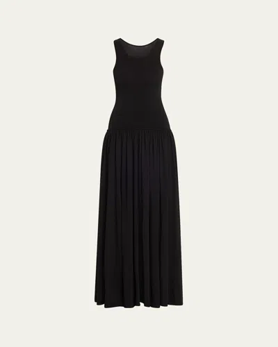 Loulou Studio Jada Sleeveless Scoop-neck Knit Maxi Dress In Black