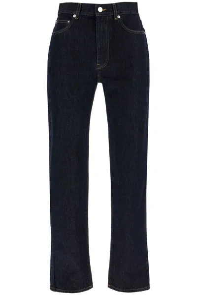 Loulou Studio Organic Cotton Tapered Jeans In Raw Wash (blue)