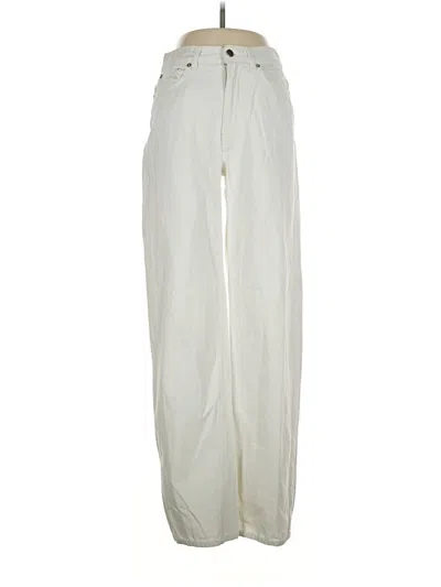 Pre-owned Loulou Studio Jeans In Ivory