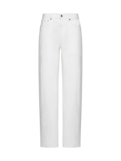 Loulou Studio Samur Cotton Denim Jeans In White