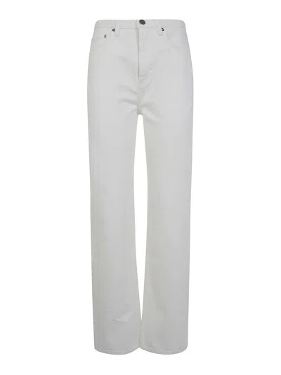 Loulou Studio Jude Straight Leg Jeans In White