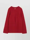 Loulou Studio Jumper Cashmere Burgundy Long Sleeves In Red