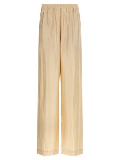 Loulou Studio Satin Kadala Palazzo Pant Straight Leg In Brown