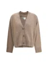 Loulou Studio Kaia Lds Cardigan In Taupe Cashmere In Brown