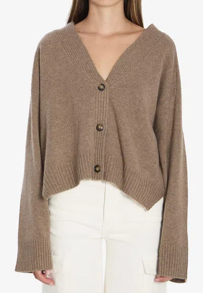 Loulou Studio Kaia Cashmere Cardigan In Brown