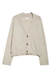 Loulou Studio Kaia Cashmere V-neck Cardigan In Oat Melange