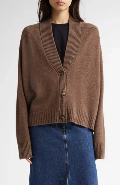 Loulou Studio Kaia Cashmere V-neck Cardigan In Wood