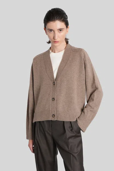 Loulou Studio Kaia Lds Cardigan In Taupe Cashmere In Brown