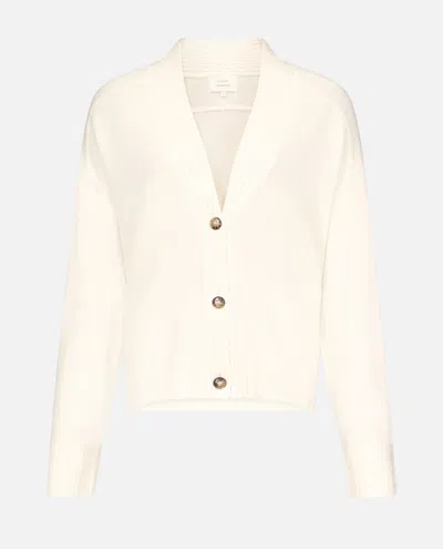 Loulou Studio Kaia Lds V Neck Cardigan In White