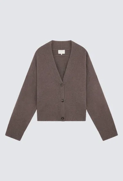 Loulou Studio "kaia"cardigan In Cashmere In Gray