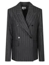 Loulou Studio Kalen Double Breasted Jacket In Black