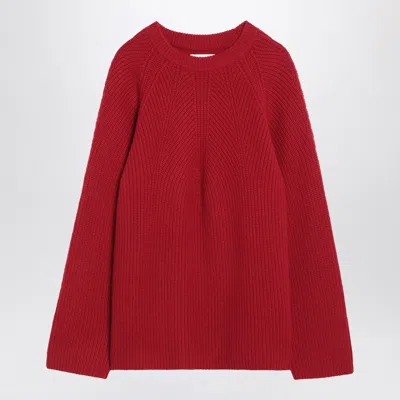 LOULOU STUDIO KARA BURGUNDY CASHMERE JUMPER