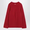 Loulou Studio Jumper Cashmere Burgundy Long Sleeves In Red