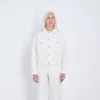 Loulou Studio Kerria Dupioni Jacket In White