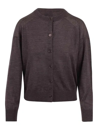 Loulou Studio Kita Cashmere Cardigan In Brown