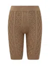 Loulou Studio Knee Length Shorts In Beige