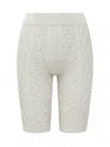 Loulou Studio Off-white Silk & Linen Musa Shorts In White