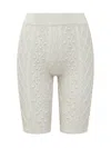 Loulou Studio Off-white Silk & Linen Musa Shorts In White