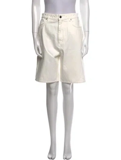 Pre-owned Loulou Studio Knee-length Shorts In White