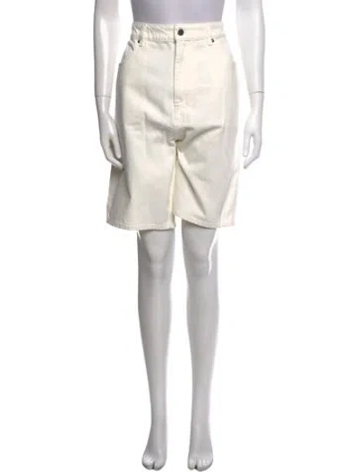Pre-owned Loulou Studio Knee-length Shorts In White